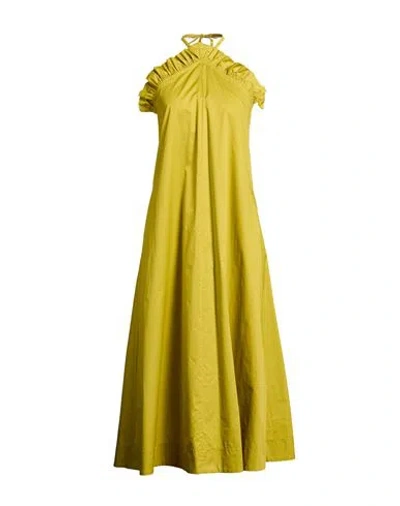 Kaos Woman Maxi Dress Lime Green Size 6 Cotton