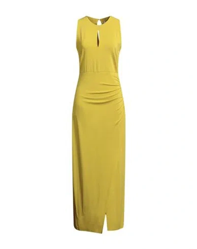 Kaos Woman Maxi Dress Lime Green Size 8 Acetate, Polyamide, Elastane