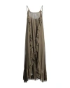 Kaos Woman Mini Dress Military Green Size 6 Cotton In Green