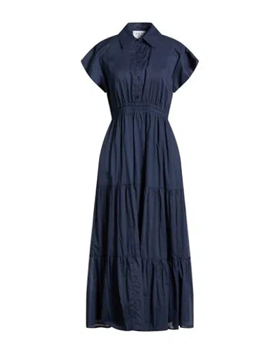 Kaos Woman Maxi Dress Navy Size 10 Cotton In Blue