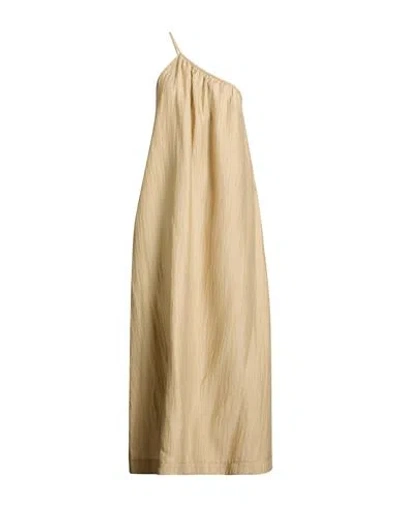 Kaos Woman Maxi Dress Sand Size 6 Linen, Polyester In Neutral