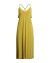 Kaos Woman Maxi Dress Yellow Size 6 Acetate, Polyamide, Elastane