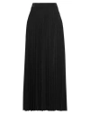 Kaos Woman Maxi Skirt Black Size 6 Polyester, Viscose, Polyamide, Metallized Polyamide, Elastane