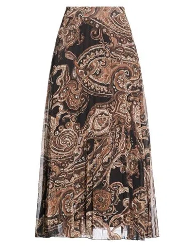 Kaos Woman Maxi Skirt Brown Size Xxs Polyester