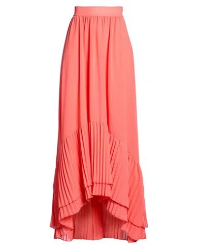 Kaos Woman Maxi Skirt Coral Size 4 Polyester In Red