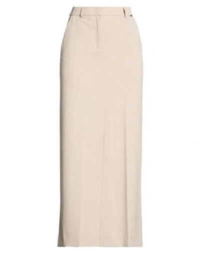 Kaos Woman Maxi Skirt Taupe Size 8 Polyester, Viscose, Elastane In Multi