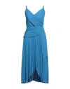 Kaos Woman Midi Dress Azure Size 6 Polyester In Blue