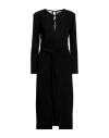 Kaos Woman Midi Dress Black Size 8 Polyamide, Upcycled Metals, Elastane