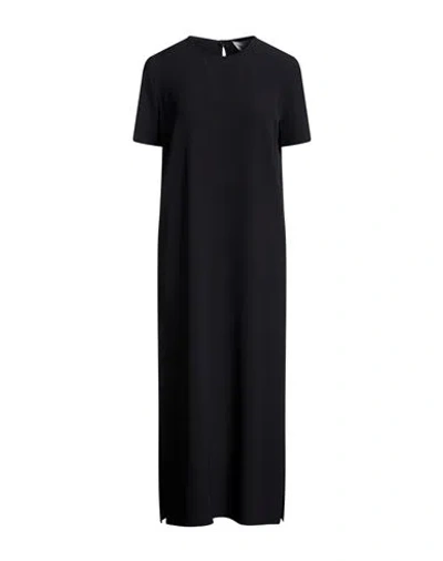 Kaos Woman Midi Dress Black Size 10 Polyester, Elastane