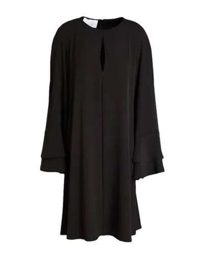 Kaos Woman Midi Dress Black Size 10 Polyester, Elastane