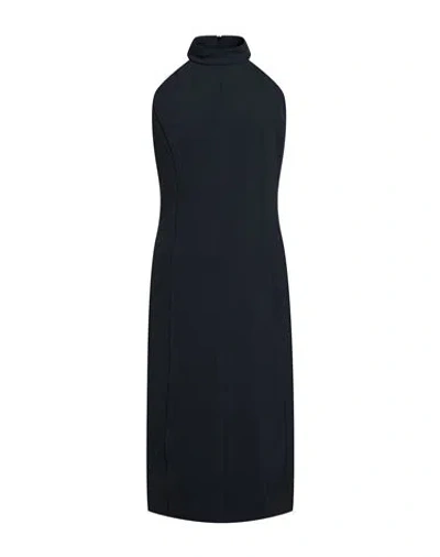 Kaos Woman Midi Dress Black Size 2 Polyester, Elastane