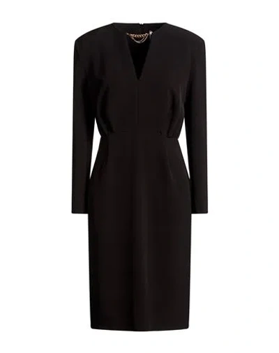 Kaos Woman Midi Dress Black Size 4 Polyester, Elastane