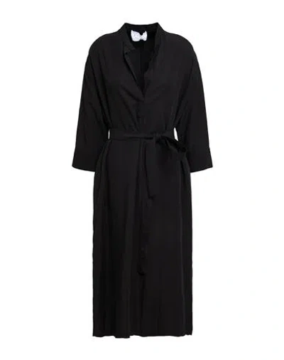 Kaos Woman Midi Dress Black Size 4 Tencel, Linen