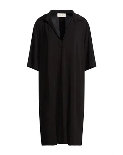 Kaos Woman Midi Dress Black Size 8 Viscose, Polyamide, Elastane