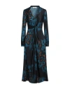 Kaos Woman Midi Dress Blue Size 10 Viscose In Blue