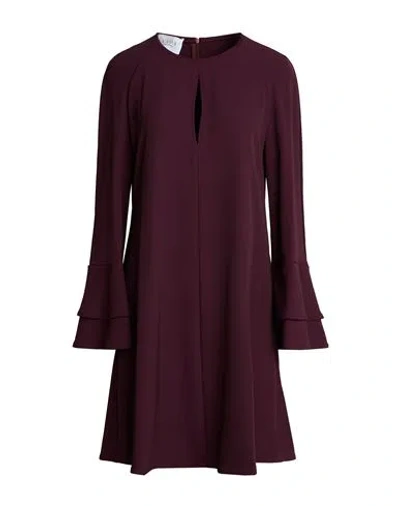 Kaos Woman Midi Dress Burgundy Size 12 Polyester, Elastane In Red