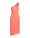 Kaos Woman Midi Dress Coral Size 8 Polyester In Red