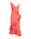 Kaos Woman Midi Dress Coral Size 8 Polyester In Red