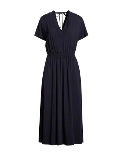 Kaos Woman Midi Dress Midnight Blue Size 6 Viscose, Polyamide, Elastane