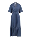 Kaos Woman Midi Dress Navy Blue Size 8 Cotton