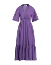 Kaos Woman Midi Dress Purple Size 8 Cotton
