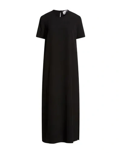 Kaos Woman Midi Dress Tomato Red Size 4 Polyester, Elastane In Black