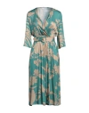 Kaos Woman Midi Dress Turquoise Size 10 Viscose In Blue