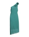 Kaos Woman Midi Dress Turquoise Size 12 Polyester In Blue