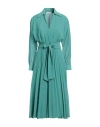 Kaos Woman Midi Dress Turquoise Size 12 Polyester In Blue