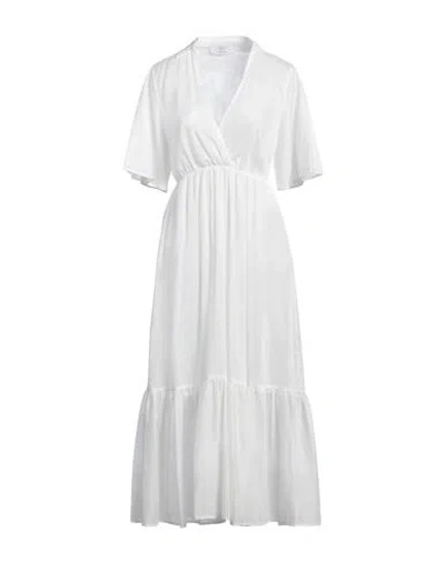 Kaos Woman Midi Dress White Size 12 Cotton