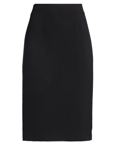 Kaos Woman Midi Skirt Black Size 12 Polyester, Elastane