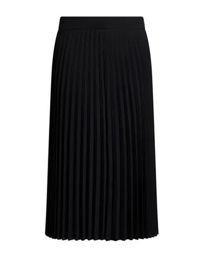 Kaos Woman Midi Skirt Black Size 12 Polyester, Viscose, Elastane In Multi