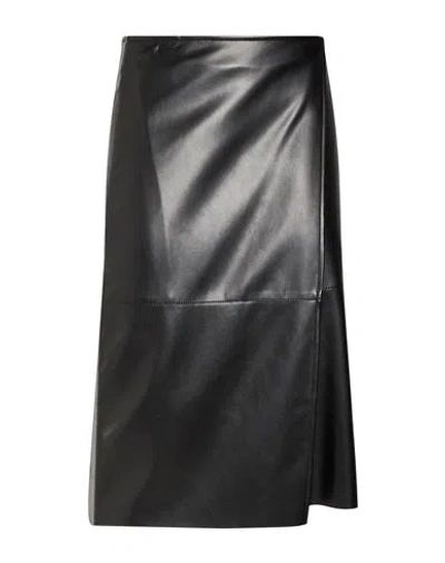 Kaos Woman Midi Skirt Black Size 2 Polyester, Polyurethane