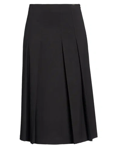 Kaos Woman Midi Skirt Black Size 2 Polyester, Viscose, Elastane