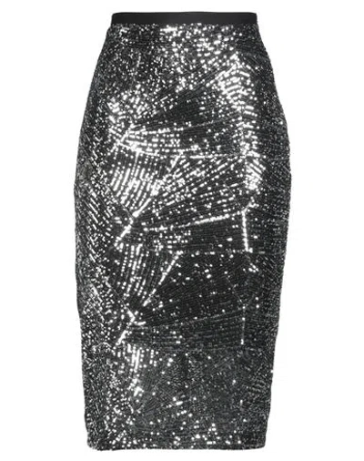 Kaos Woman Midi Skirt Black Size 4 Polyester, Elastane
