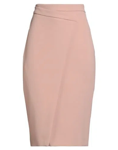 Kaos Woman Midi Skirt Blush Size 10 Polyester, Elastane In Pink