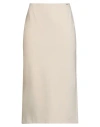 Kaos Woman Midi Skirt Cream Size 8 Viscose, Polyamide, Elastane
