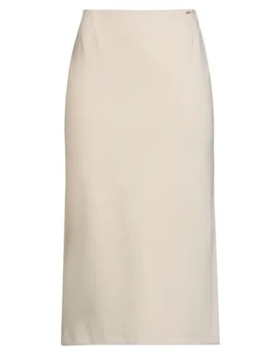 Kaos Woman Midi Skirt Cream Size 8 Viscose, Polyamide, Elastane