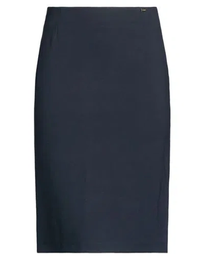 Kaos Woman Midi Skirt Midnight Blue Size 2 Viscose, Polyamide, Elastane