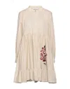 Kaos Short Dresses In Beige