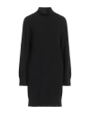 Kaos Woman Mini Dress Black Size Xs Viscose, Polyamide, Wool, Cashmere
