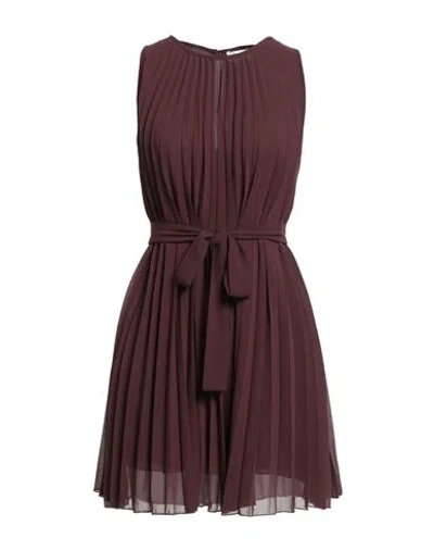 Kaos Woman Mini Dress Chocolate Brown Size 8 Polyester
