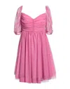 Kaos Short Dresses In Magenta