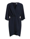 Kaos Woman Mini Dress Midnight Blue Size 10 Polyester, Elastane