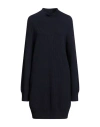 Kaos Woman Mini Dress Midnight Blue Size S Viscose, Polyamide, Wool, Cashmere In Blue