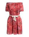 Kaos Short Dresses In Red