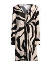 Kaos Woman Mini Dress Sand Size 10 Viscose In Beige
