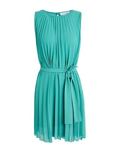 Kaos Woman Mini Dress Turquoise Size 8 Polyester