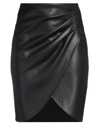 Kaos Woman Mini Skirt Black Size 4 Polyester, Polyurethane