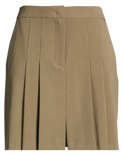 Kaos Woman Mini Skirt Military Green Size 2 Polyester, Viscose, Elastane In Multi